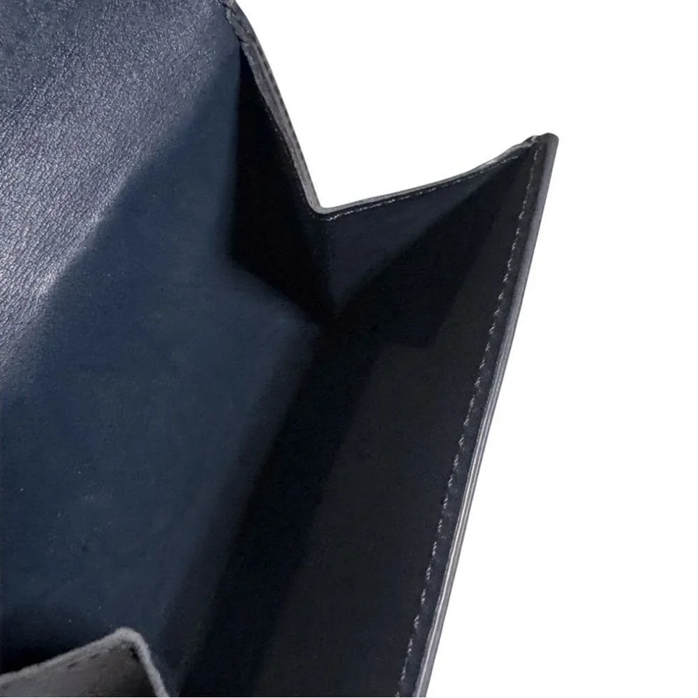 Auth Louis Vuitton Ltd Edition Navy Blue Matte Monogram Elise Compact Wallet Ex+